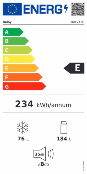 COMBI CONGELADOR NO FROST BALAY 3KIE712F